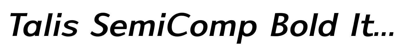 Talis SemiComp Bold Italic